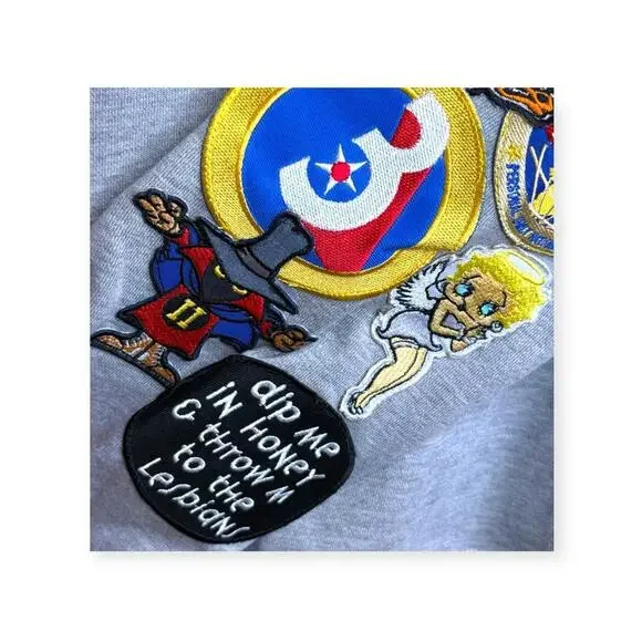 Limited Edition: new Eternal Ambitions ↯ Patch Work Hoodie ↯ Sweatshirt Grey ↯ L - Picture 11 of 16